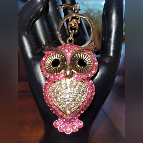 NWOT Bag Charm of Pink Owl - Picture 3 of 4